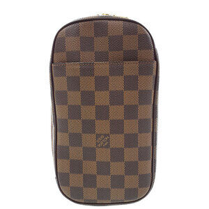Louis Vuitton Damier Ebene Brown Pochette Ganjou Body Bag